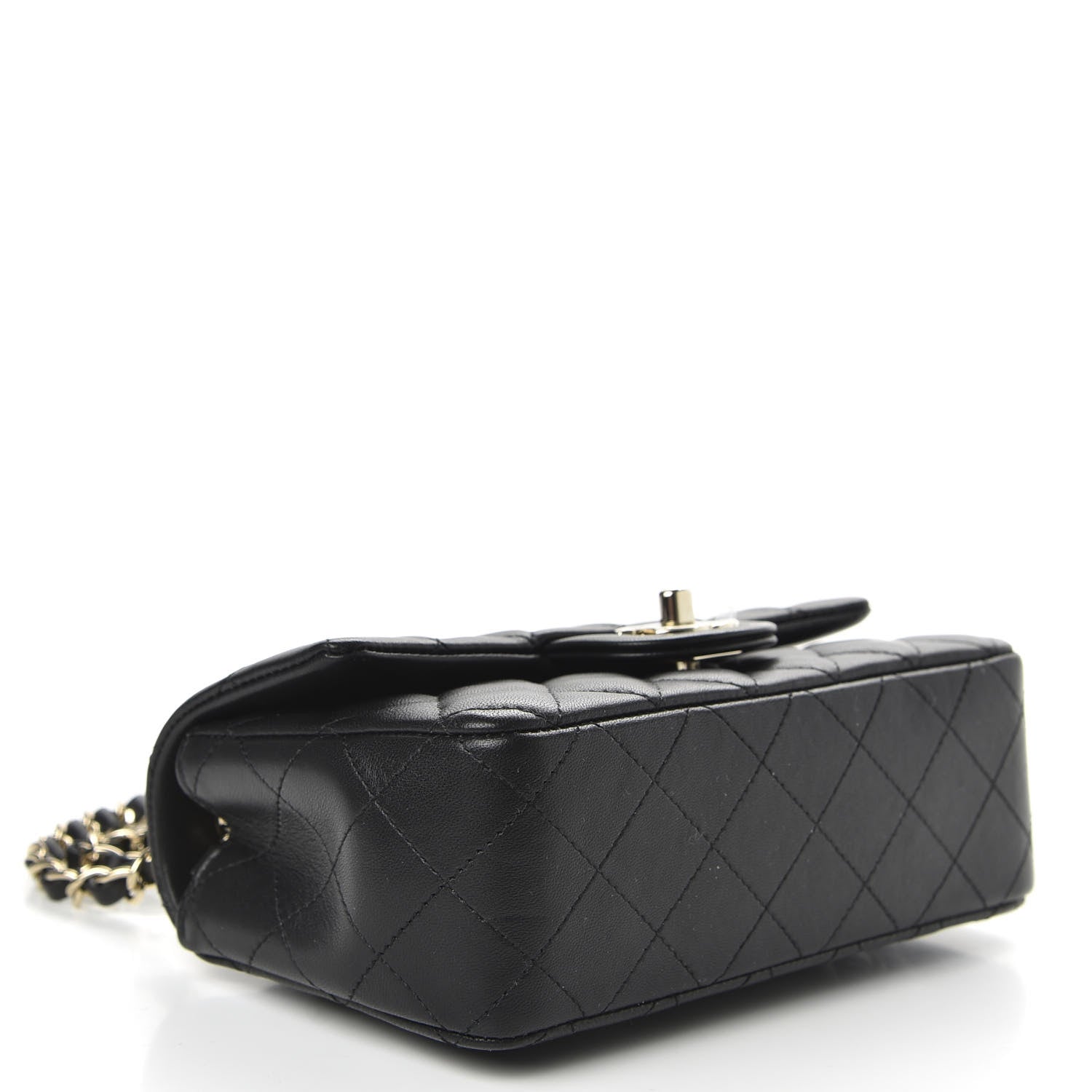 Chanel Lambskin Quilted Mini Rectangular Flap Black 4 of 9