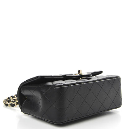 Chanel Lambskin Quilted Mini Rectangular Flap Black 4 of 9