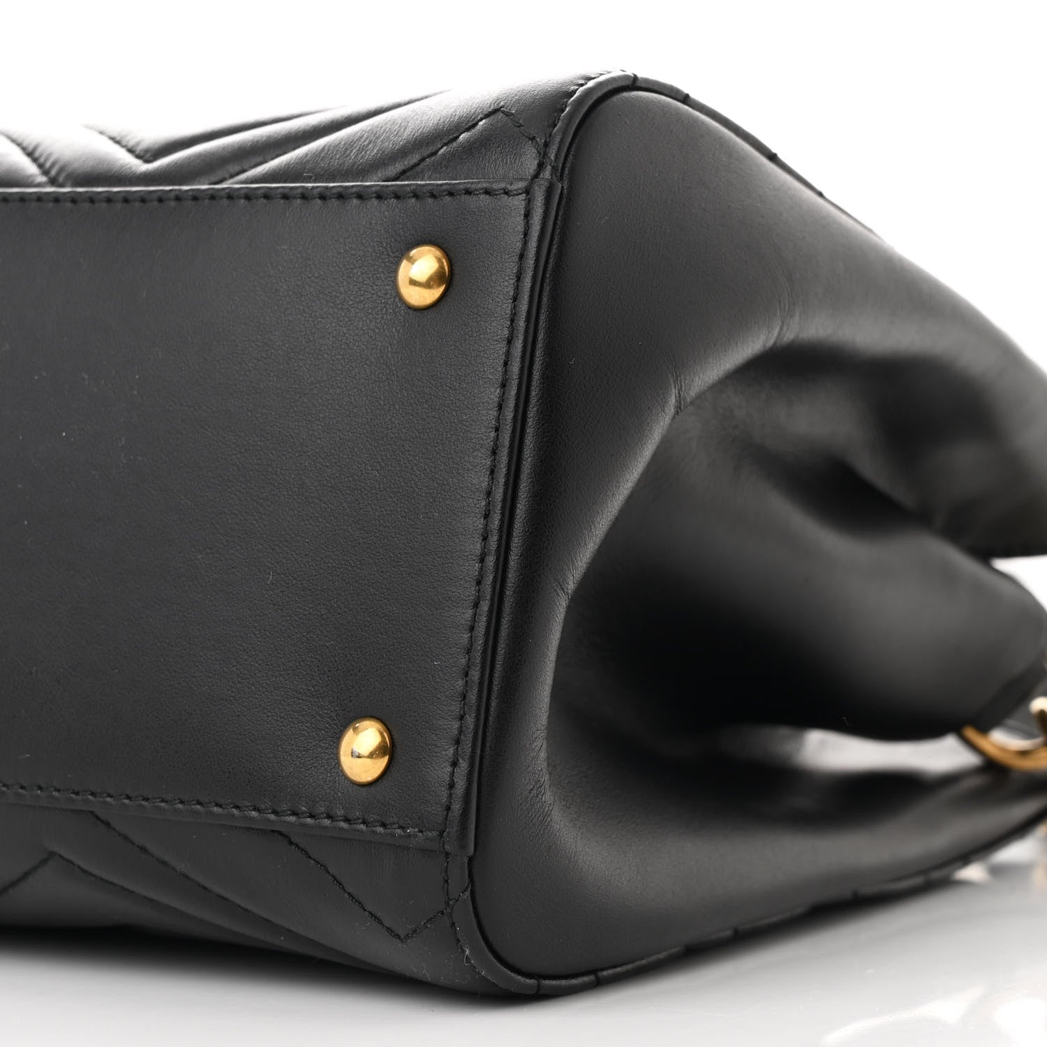 Gucci Calfskin Matelasse Small GG Marmont Tote Black 11 of 12