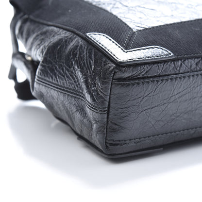 Balenciaga Agneau Stadio Ruban Viscose Navy Cabas Tote XS Black 9 of 12