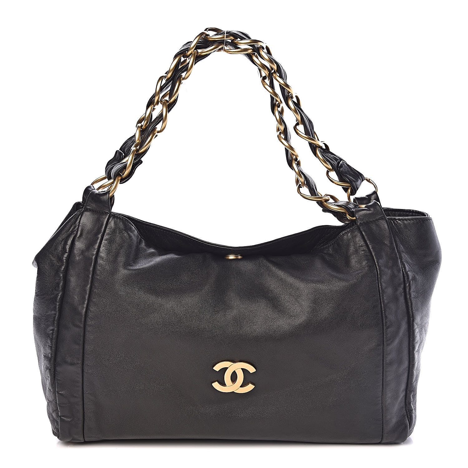 Chanel Lambskin Small Olsen Shoulder Bag Black 1 of 10