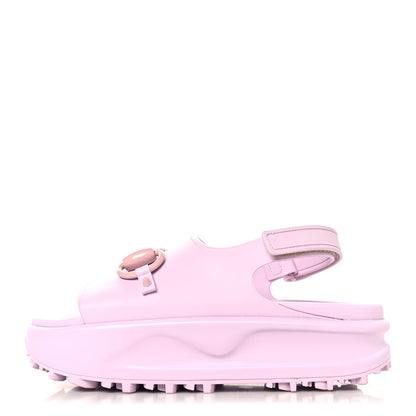 Gucci Soft Rubber Horsebit Touch Womens Strapped Sandals 40 Talc Pink 1 of 9