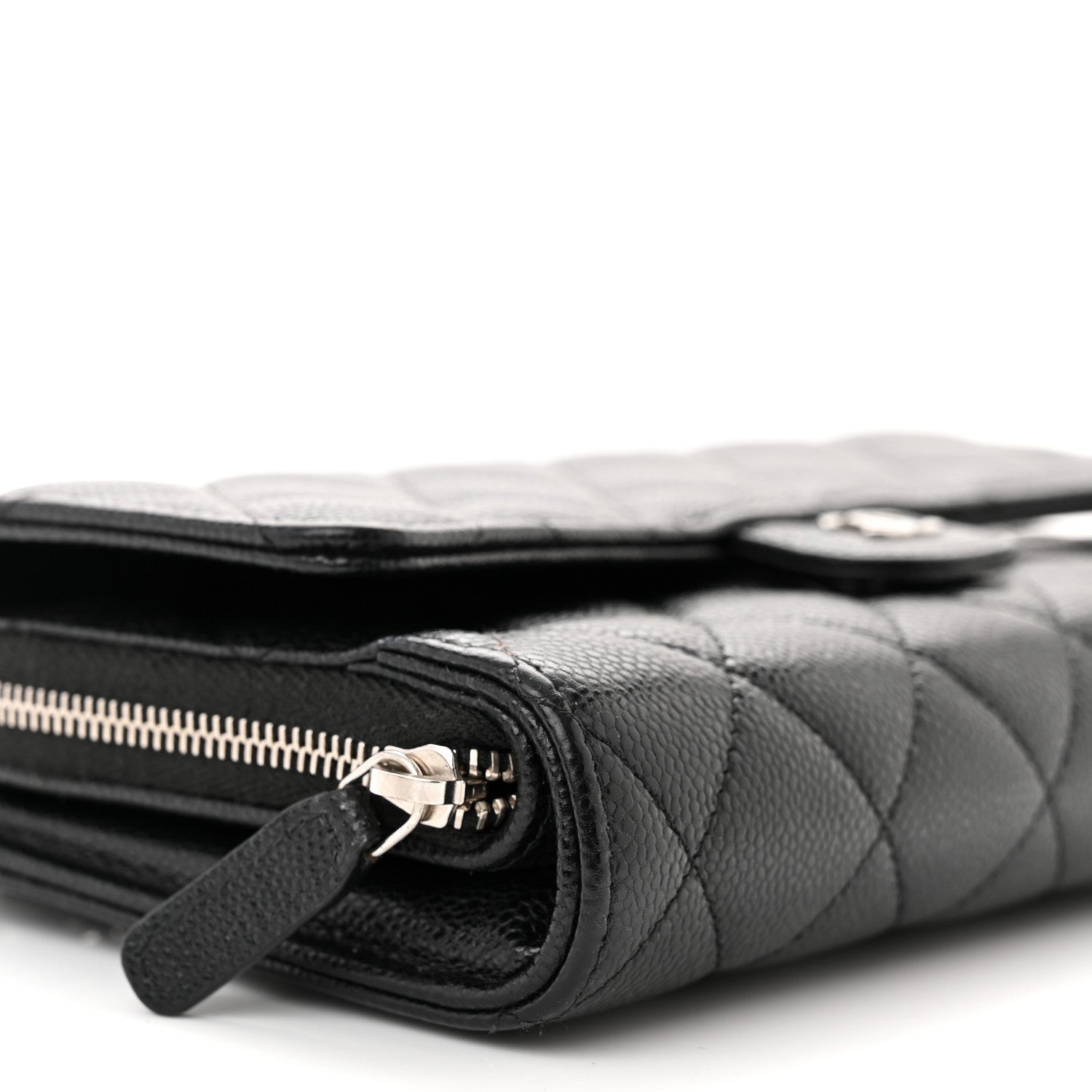 Chanel Caviar Quilted Phone Holder Wallet on Removable Chain Black 11 of 17