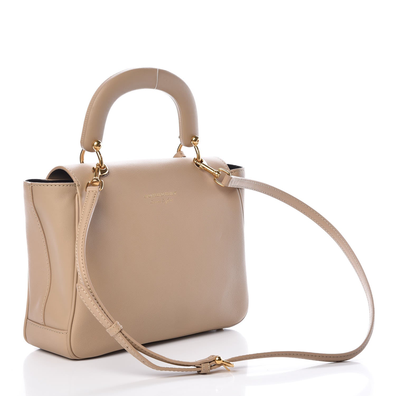 Burberry Trench Calfskin Medium DK88 Top Handle Bag Honey 3 of 9