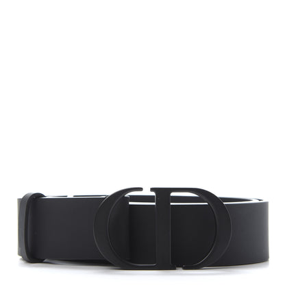 Christian Dior Ultra Matte Calfskin 35mm Montaigne Belt 80 Black 1 of 8
