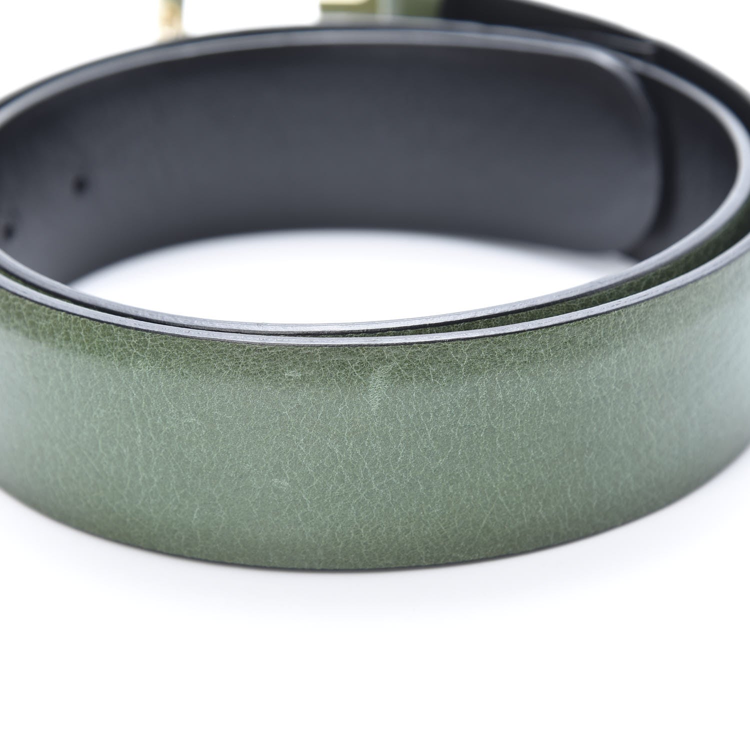 Gucci Calfskin Interlocking G Belt 85 34 Green 8 of 8