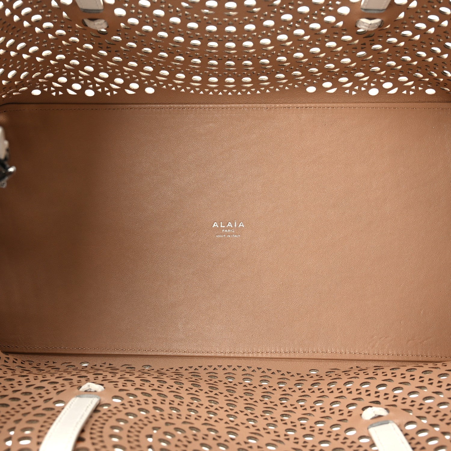 Alaia Calfskin Vienne Mina 32 Bag White 6 of 9