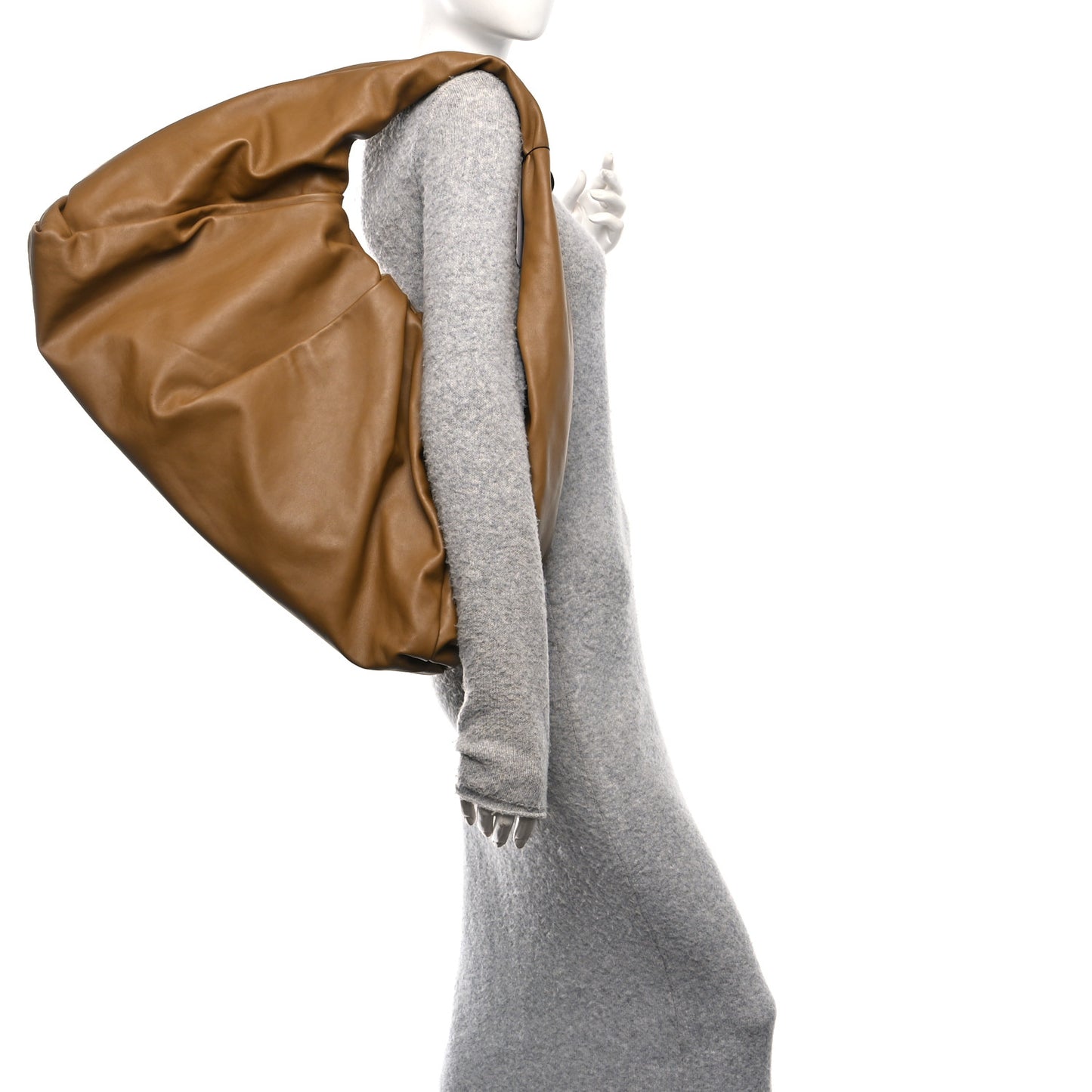 Smooth Butter Calfskin Large The Shoulder Pouch Teak