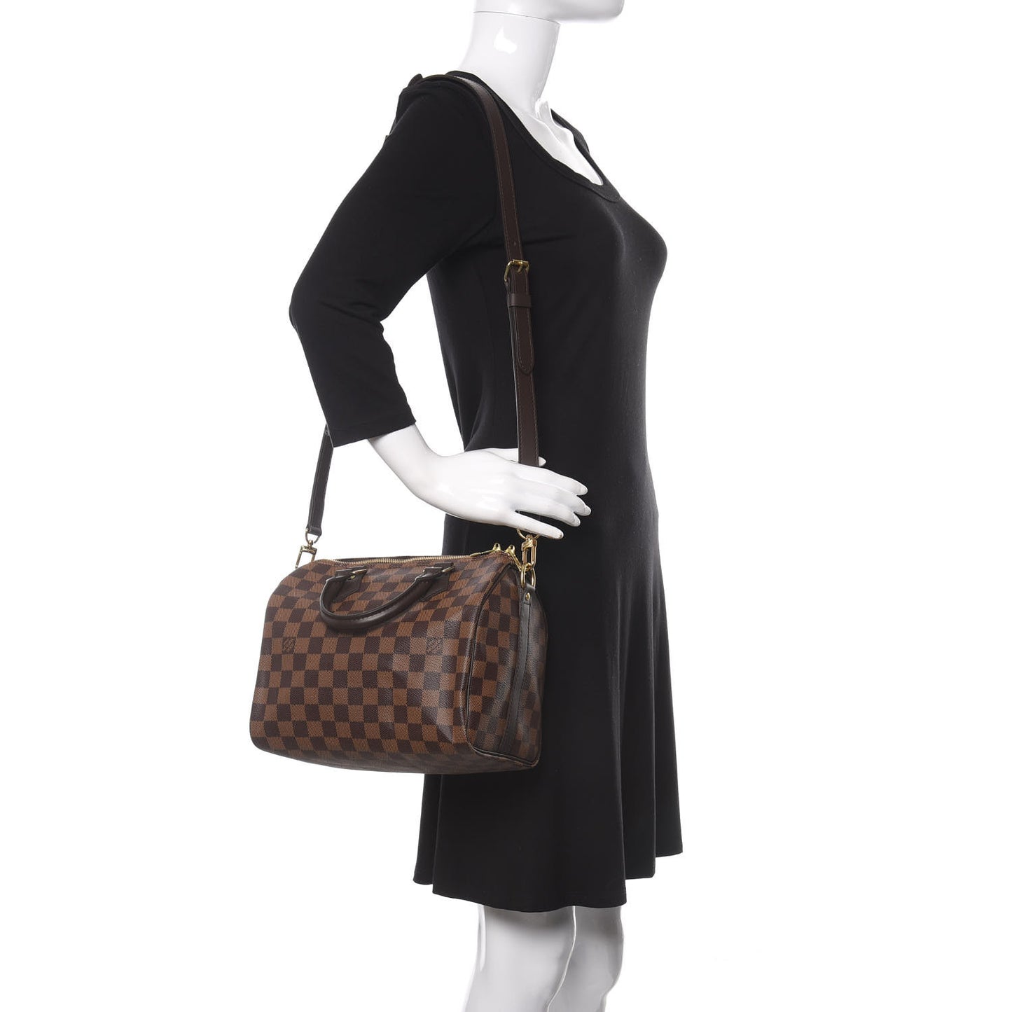 Damier Ebene Speedy Bandouliere 25