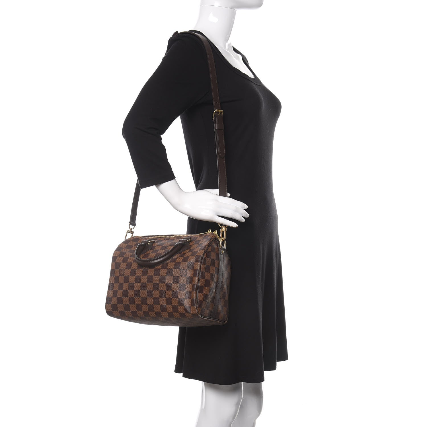 Louis Vuitton Damier Ebene Speedy Bandouliere 25 2 of 12