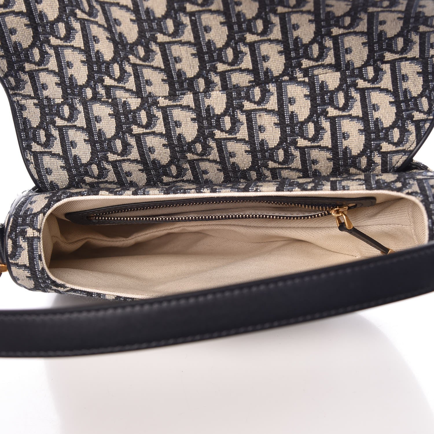 Christian Dior Oblique Saddle Bag Blue 5 of 8