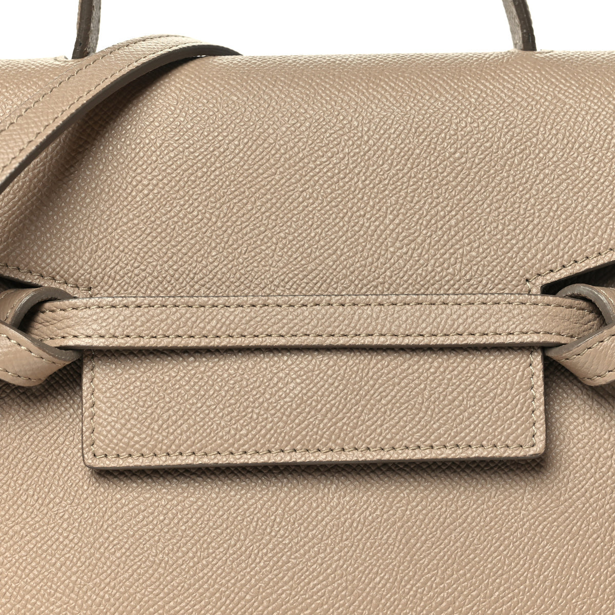 Grained Calfskin Nano Belt Bag Light Taupe