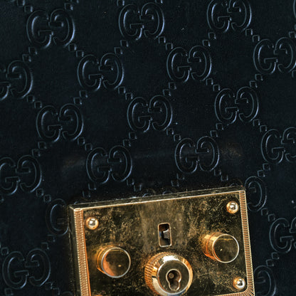 Gucci Guccissima Medium Padlock Shoulder Bag Black 13 of 14