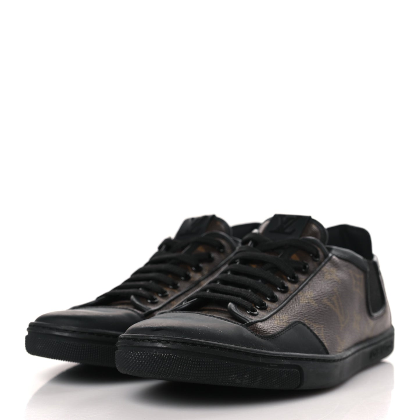 Calfskin Monogram Slalom Sneakers 9 9 Black