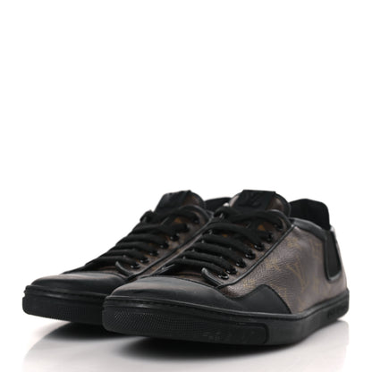 Louis Vuitton Calfskin Monogram Slalom Sneakers 9 9 Black 3 of 6