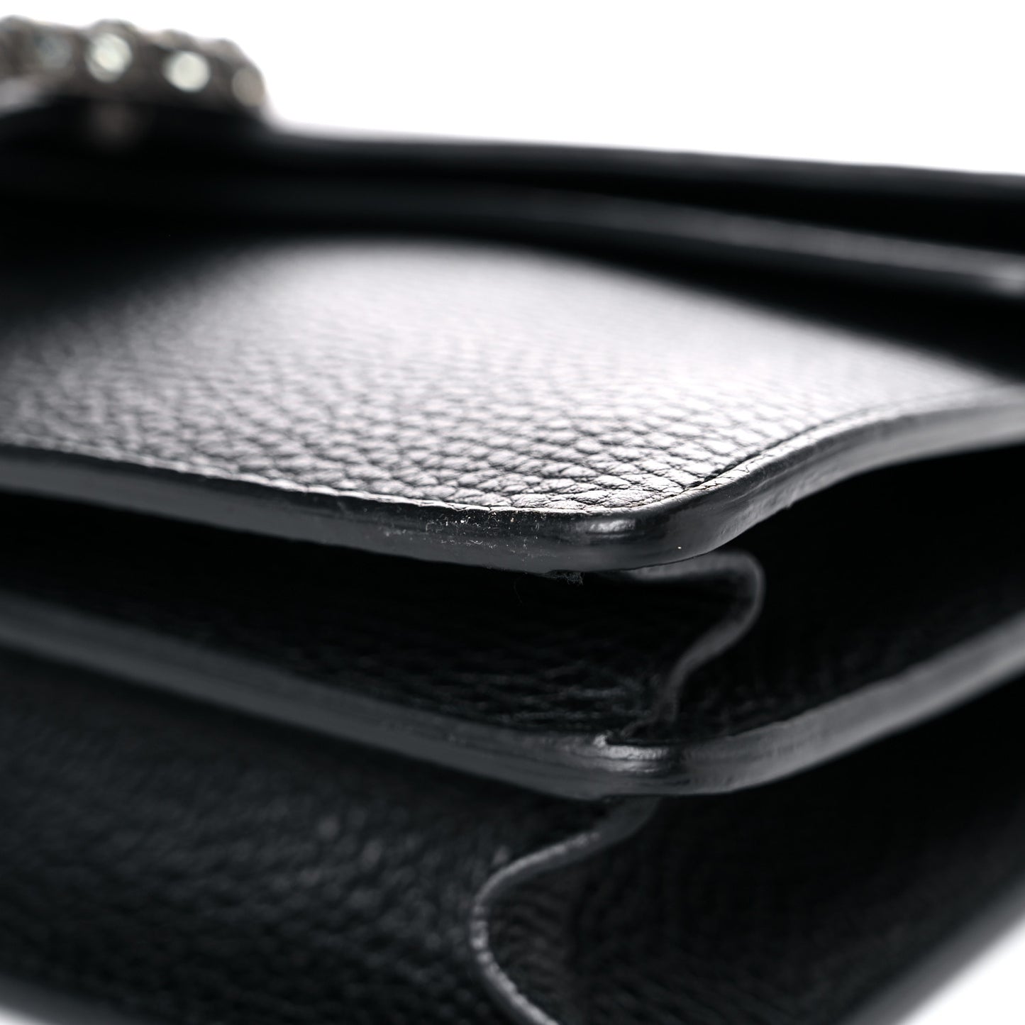 Pebbled Calfskin Small Dionysus Shoulder Bag Black