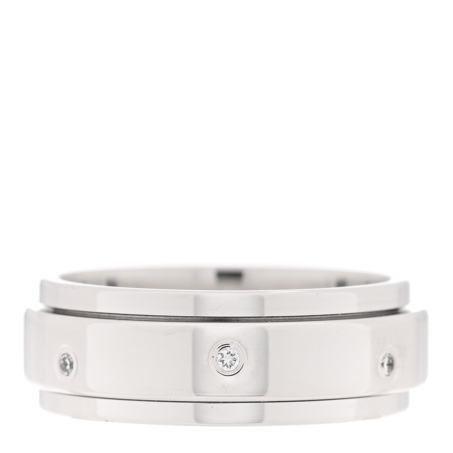 Piaget 18K White Gold 7 Diamond Possession Ring 56 7.5 1 of 4