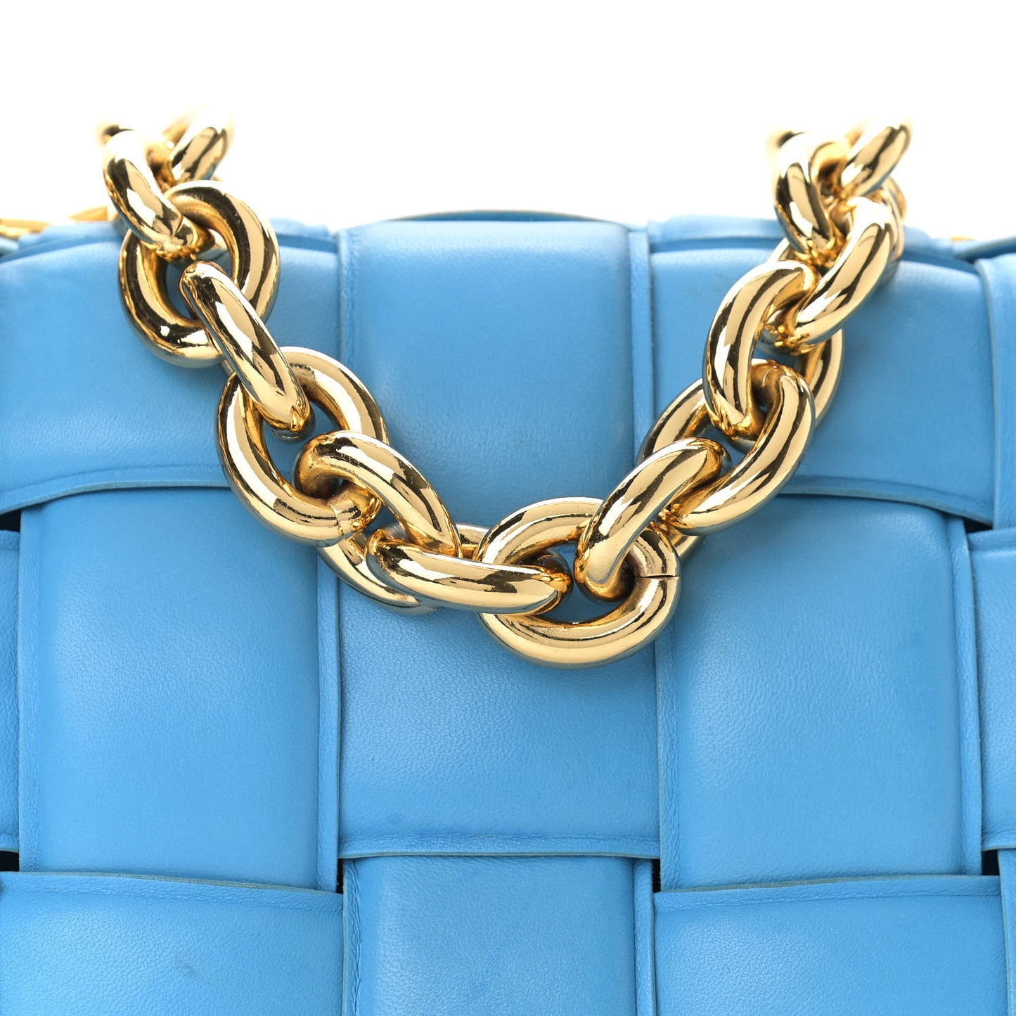 Lambskin Maxi Intreccio Padded Chain Cassette Crossbody Bag