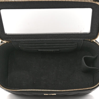 Chanel Caviar Quilted Small Tiny CC Vanity Case With Chain Black 5 of 11