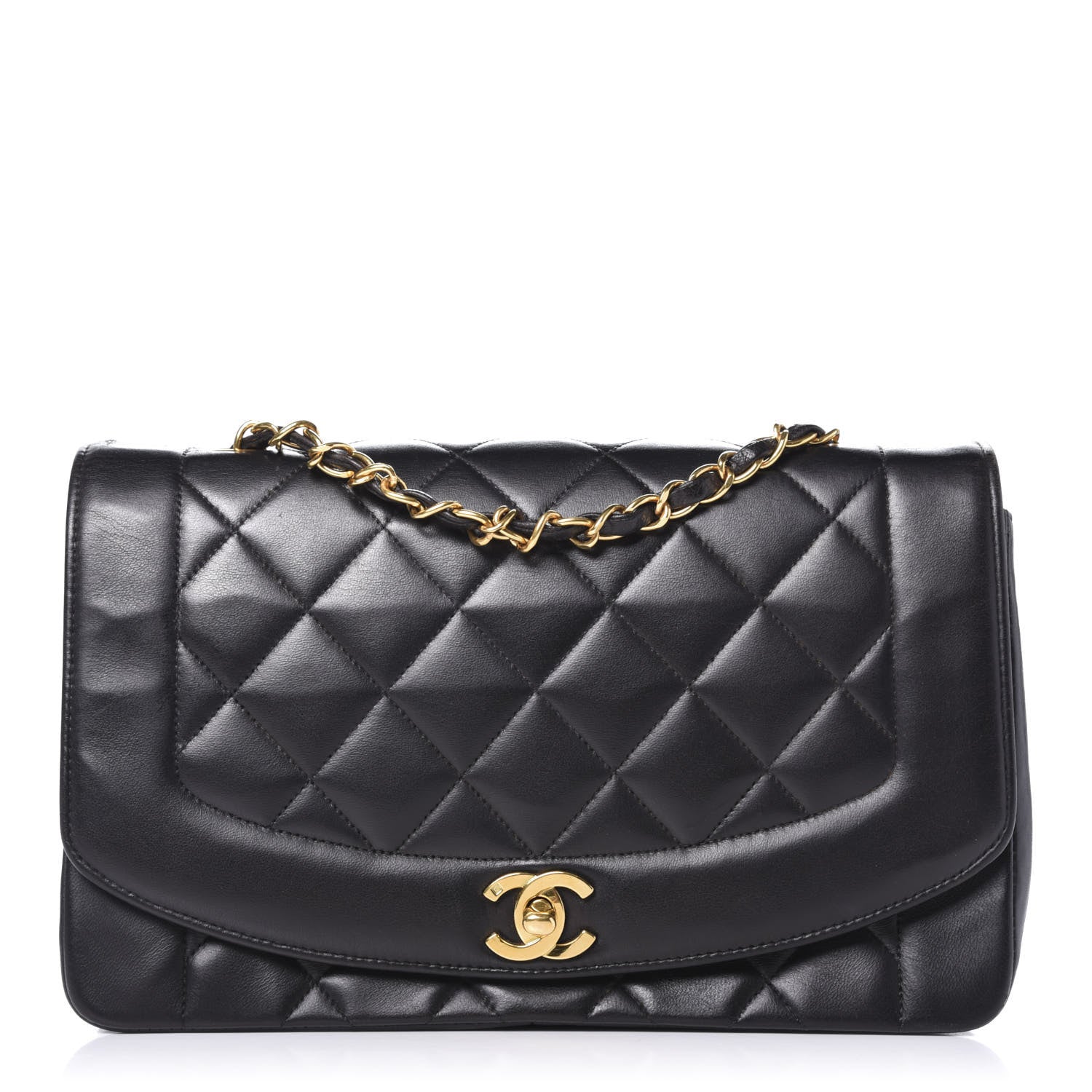 Chanel Lambskin Quilted Medium Single Flap Black 1 of 16