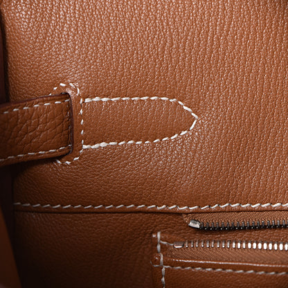 Hermes Taurillon Clemence Birkin 35 Gold 11 of 41