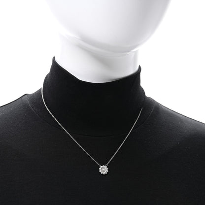 Tiffany Platinum Diamond Flower Pendant Necklace 2 of 4