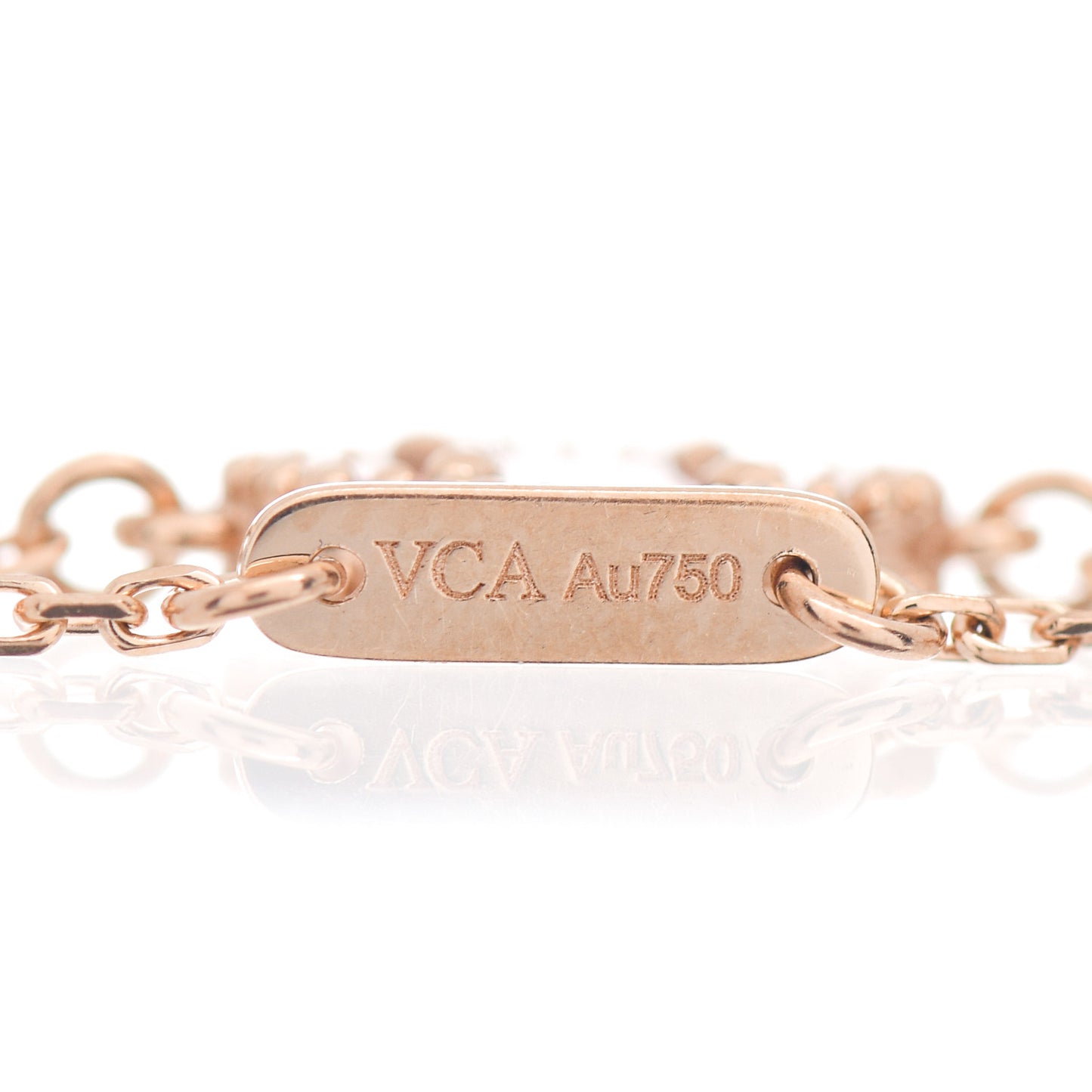 18K Rose Gold Carnelian Sweet Alhambra Bracelet