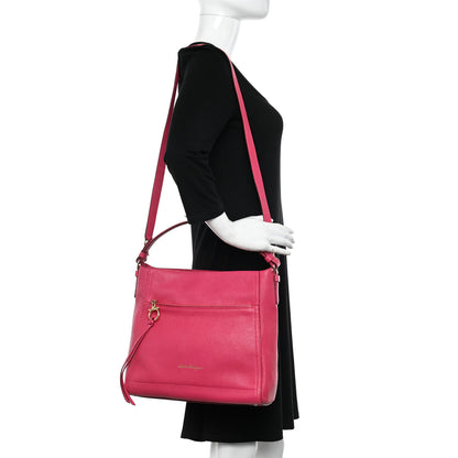 Salvatore Ferragamo Grained Calfskin Ally Hobo Pink 2 of 13
