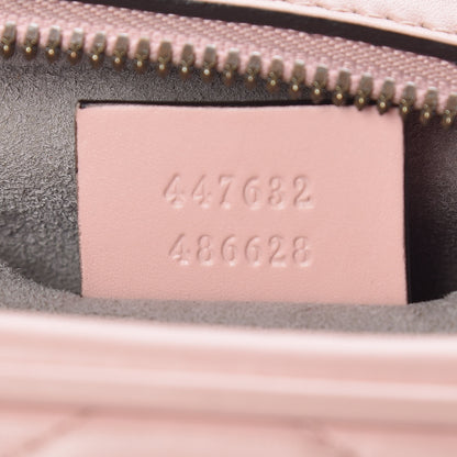 Gucci Calfskin Matelasse Small GG Marmont Chain Shoulder Bag Perfect Pink 9 of 13