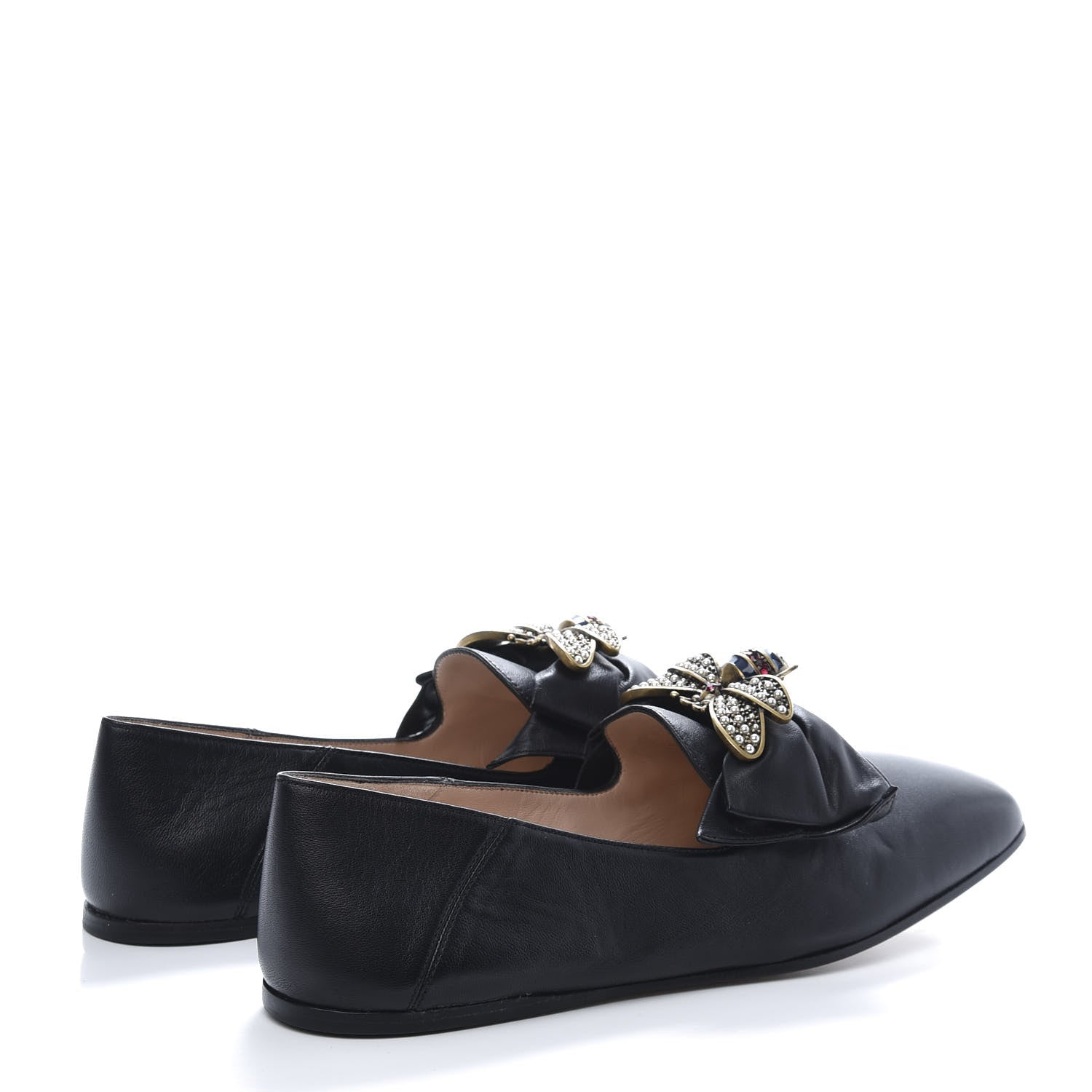 Gucci Nappa Queen Margaret Loafers 37.5 Black 4 of 9