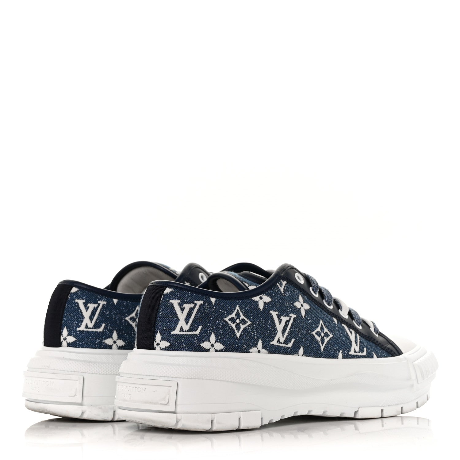 Louis Vuitton Denim Monogram Squad Sneakers 42 Marine 4 of 8