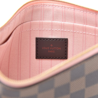 Louis Vuitton Damier Ebene Neverfull MM GM Pochette Rose Ballerine 6 of 8