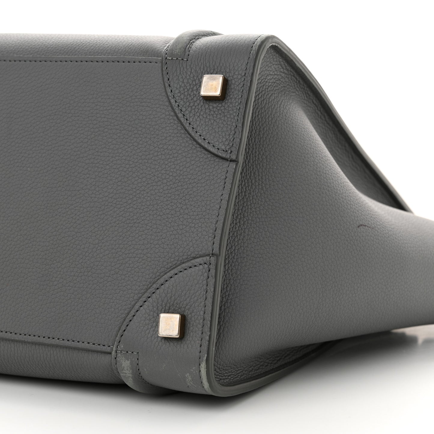 Drummed Calfskin Mini Luggage Kohl