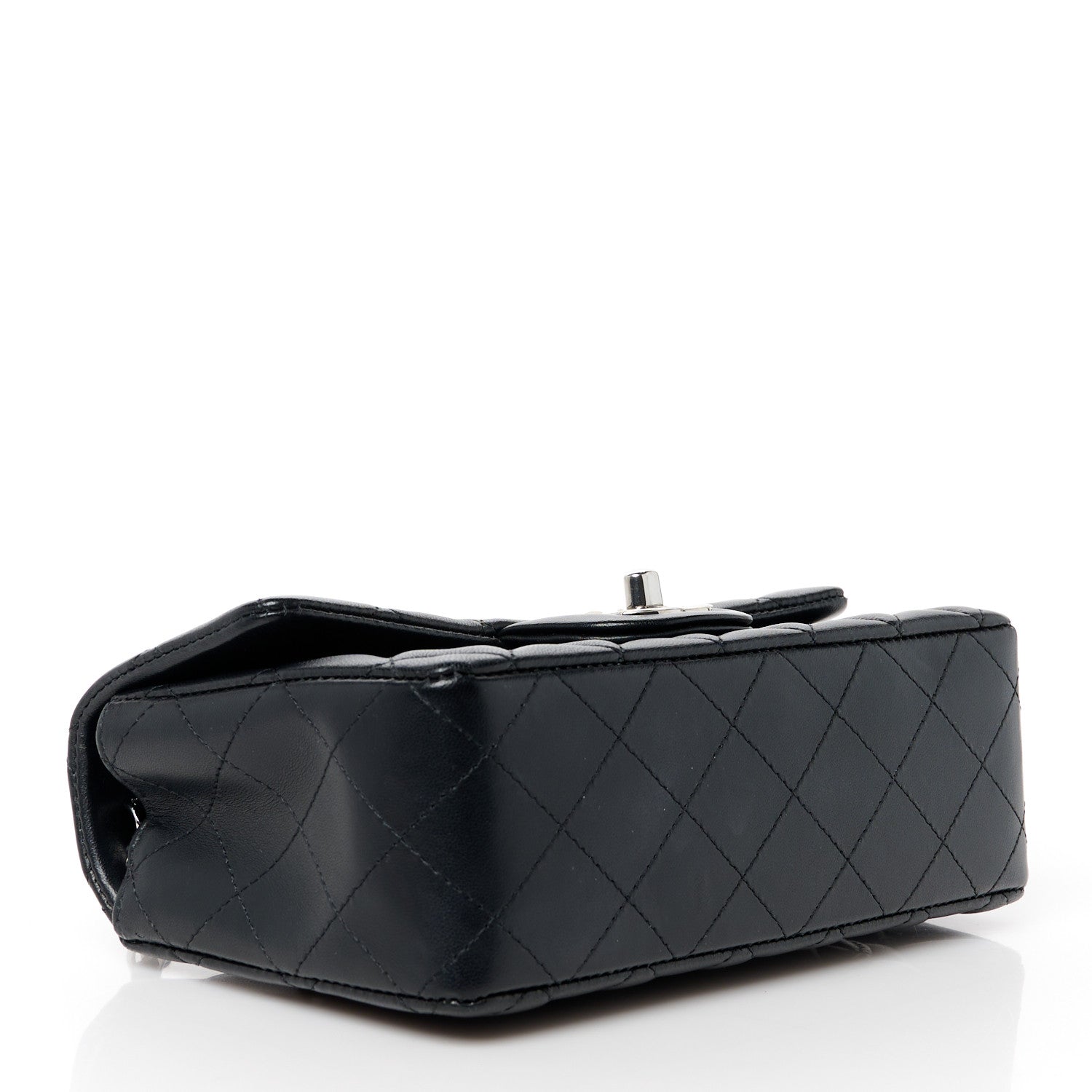 Chanel Lambskin Quilted Mini Rectangular Flap Black 4 of 12