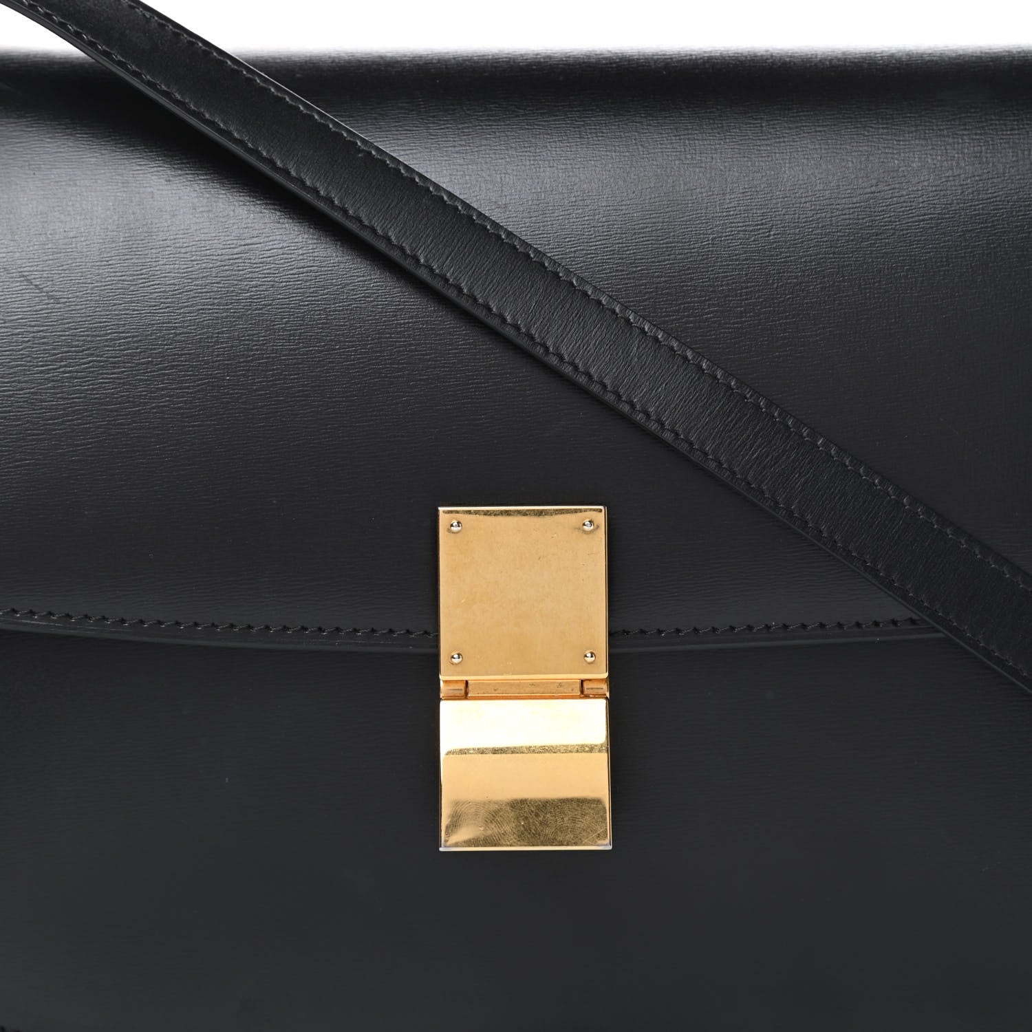 Celine Box Calfskin Medium Classic Box Flap Bag Black 8 of 16
