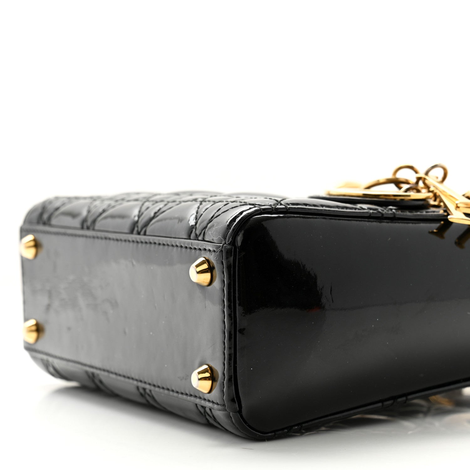 Christian Dior Patent Cannage Mini Lady Dior Black 10 of 12
