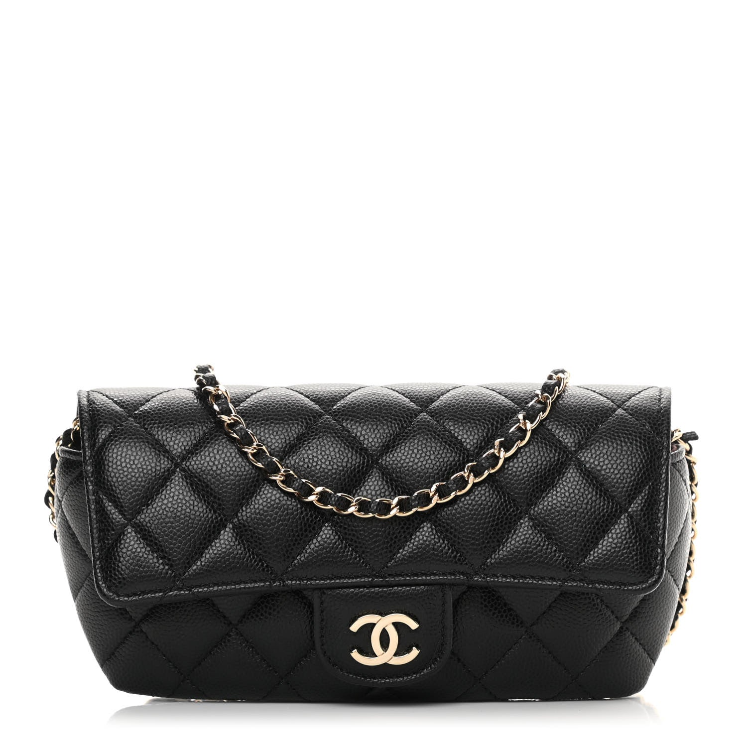 Chanel Caviar Quilted Glasses Case With Chain Black 1 of 12