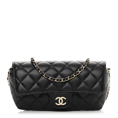 Chanel Caviar Quilted Glasses Case With Chain Black 1 of 12