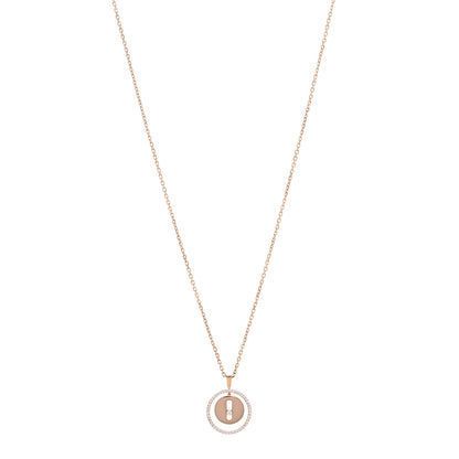 Messika 18K Rose Gold Diamond PM Lucky Move Pendant Necklace 1 of 5
