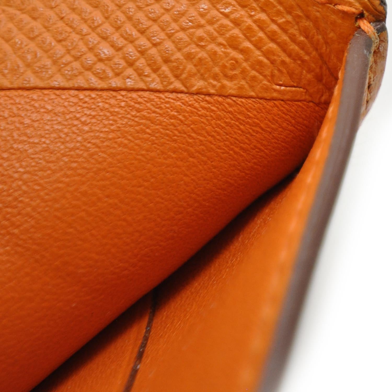 Hermes Mens Epsom Billfold Wallet Orange 8 of 8