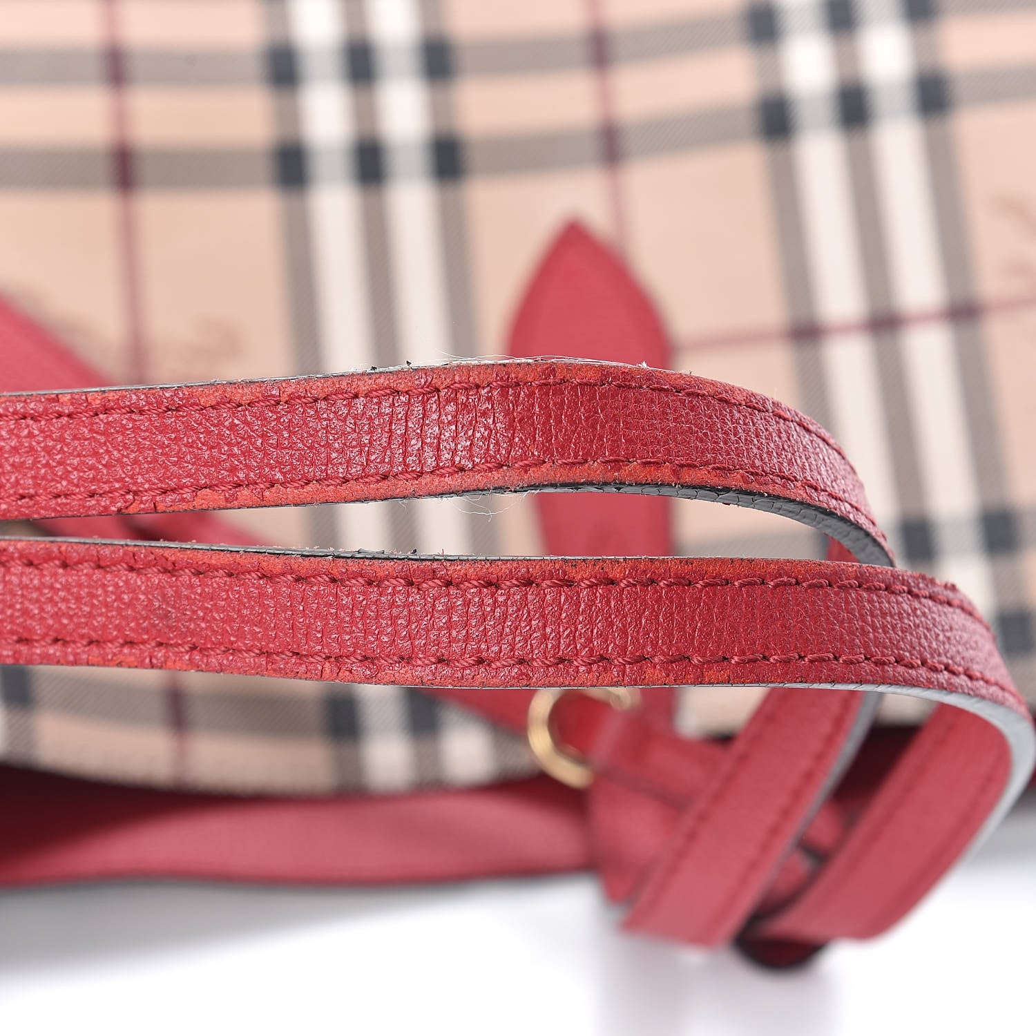 Burberry Haymarket Check Reversible Tote Red 23 of 25