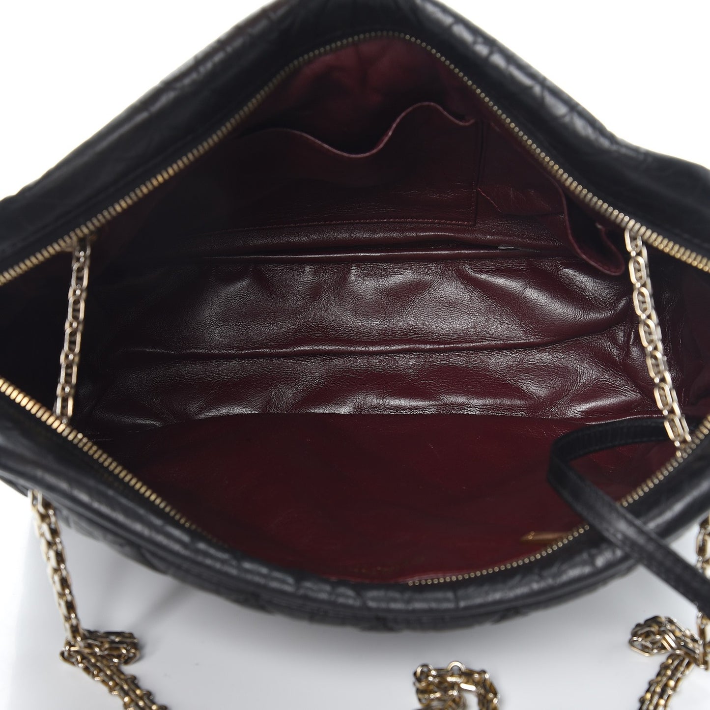 Aged Calfskin Quilted Large Reissue Camera Case Black