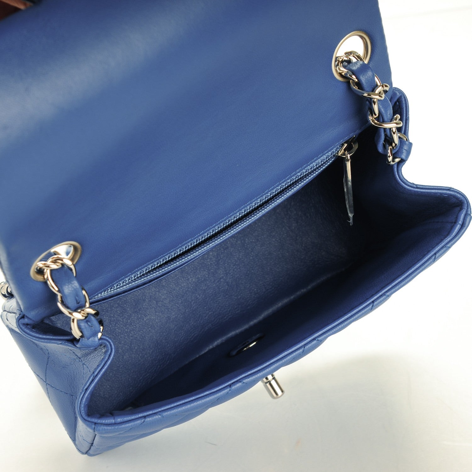 Chanel Lambskin Quilted Mini Square Flap Blue 5 of 8