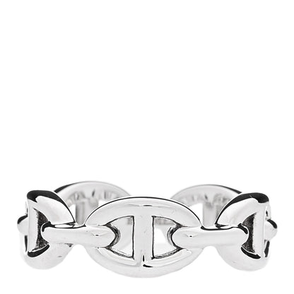 Hermes Sterling Silver PM Chaine d'Ancre Enchainee Band Ring 57 8 1 of 7