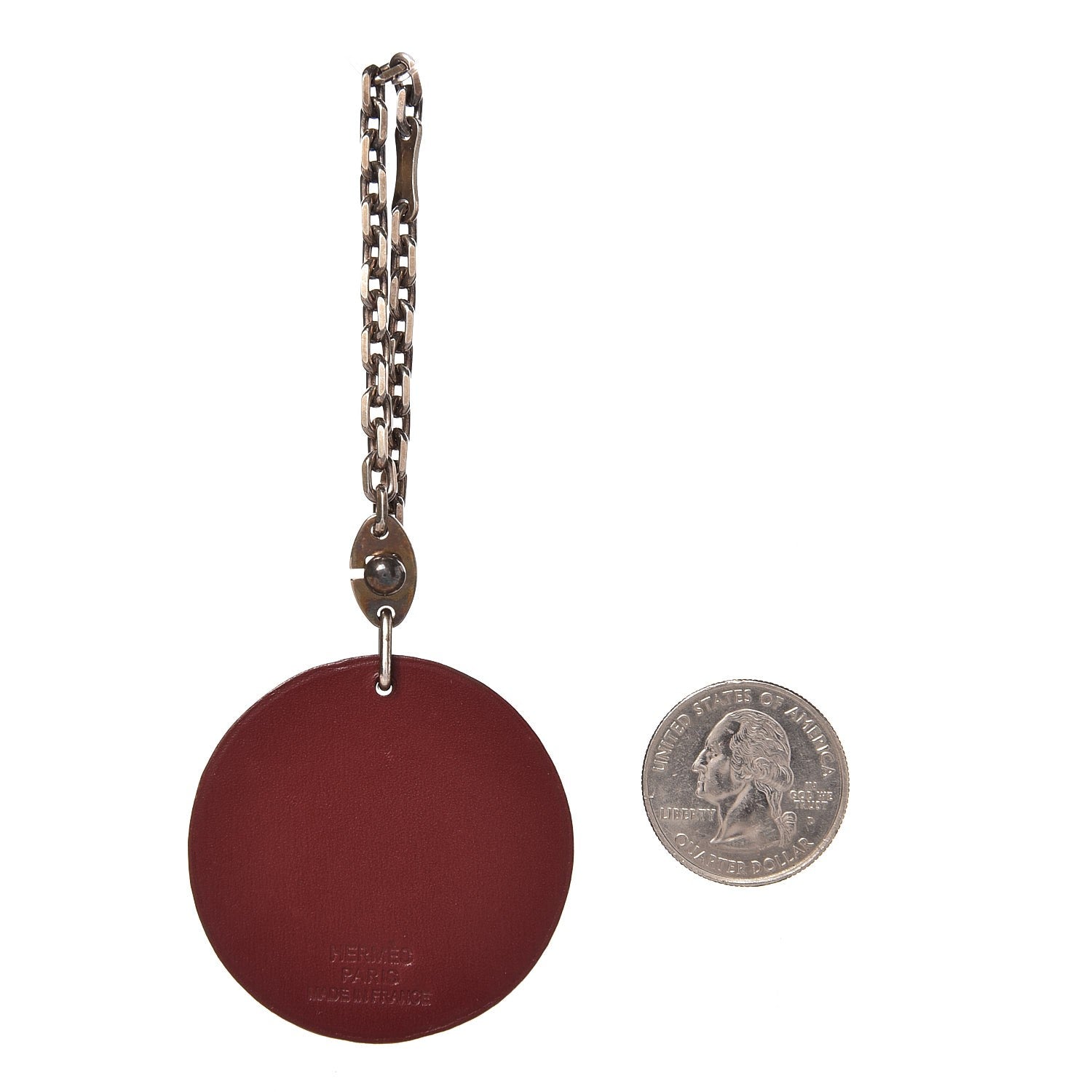 Hermes Swift Dog Key Chain Bag Charm Rouge H 2 of 4