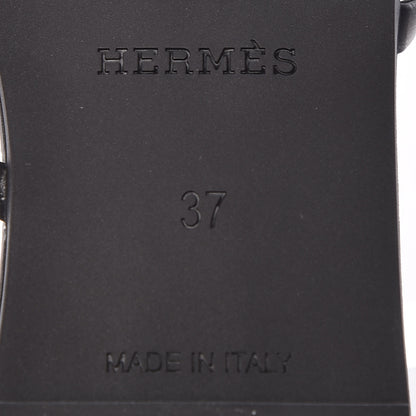 Hermes Rubber Chaine d'Ancre Rivage Sandals 37 Black 6 of 8