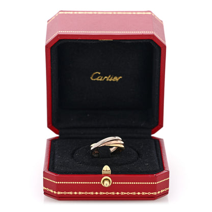 Cartier 18K Pink Yellow White Gold Small Trinity Ring 55 7.25 5 of 5