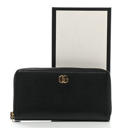 Gucci Dollar Calfskin GG Marmont Zip Around Wallet Black 8 of 8