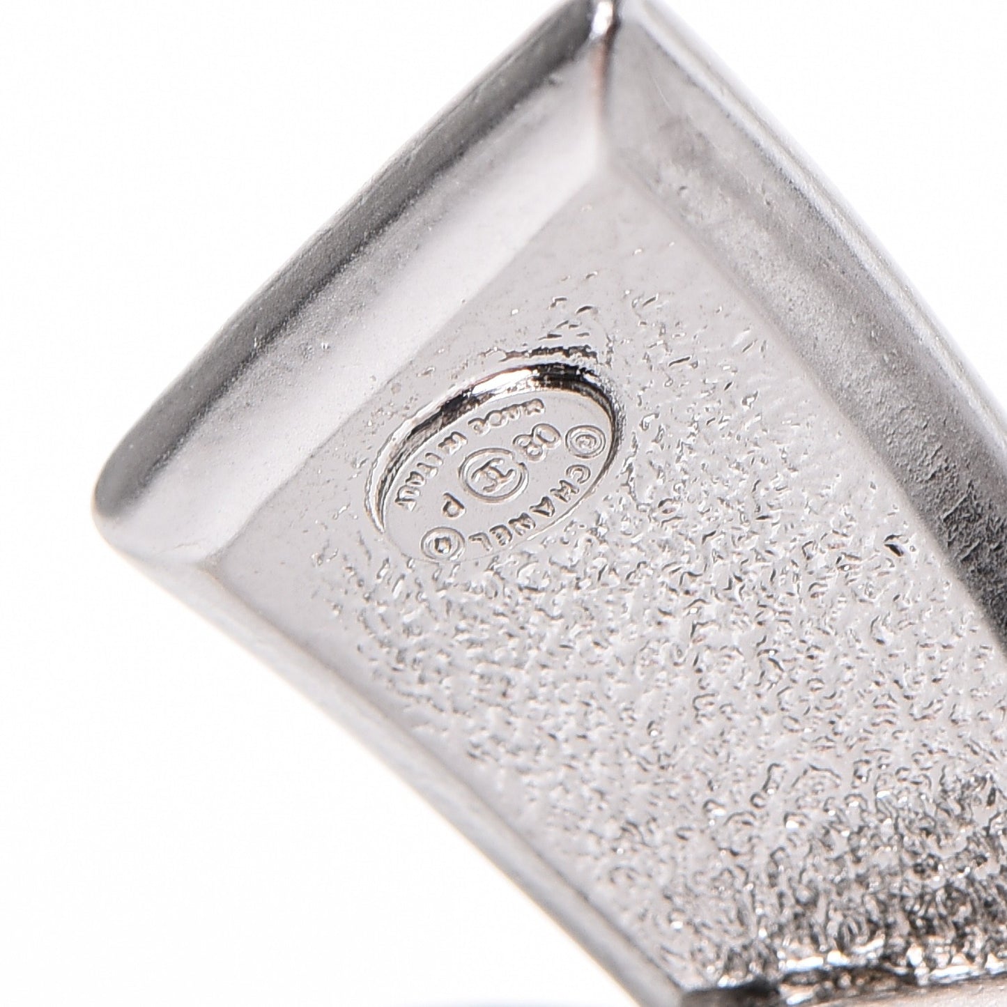 Baguette Crystal CC Bow Cuff Silver