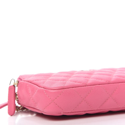 Chanel Caviar Quilted Small Clutch With Chain Pink 6 of 10